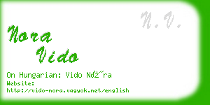 nora vido business card